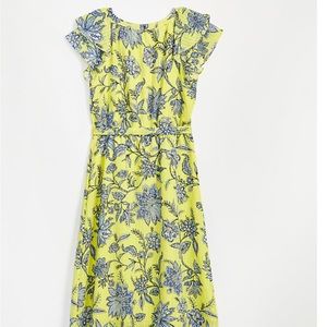 Loft gorgeous yellow blue dress plus 26